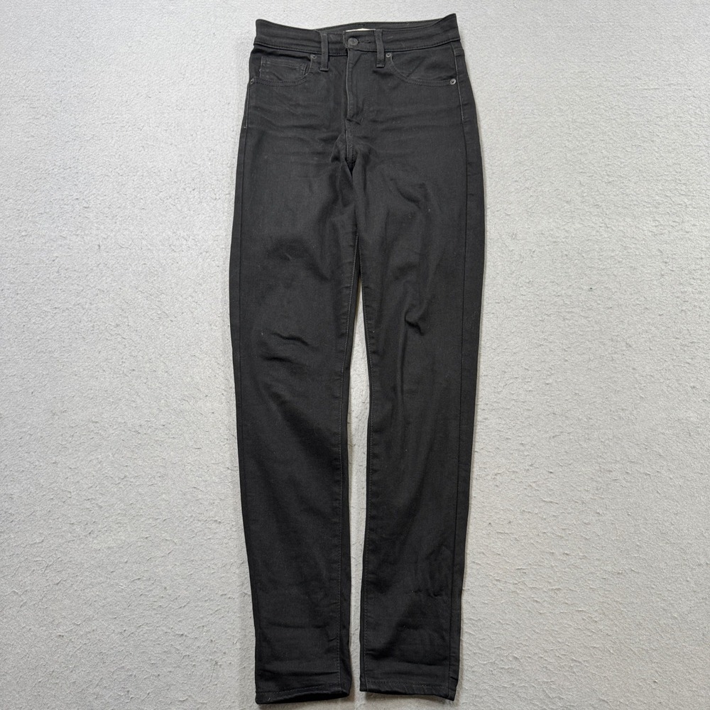 Levi's 721 Jeans Women's 27x30 Black Denim High Rise Skinny Slim Fit Streetwear